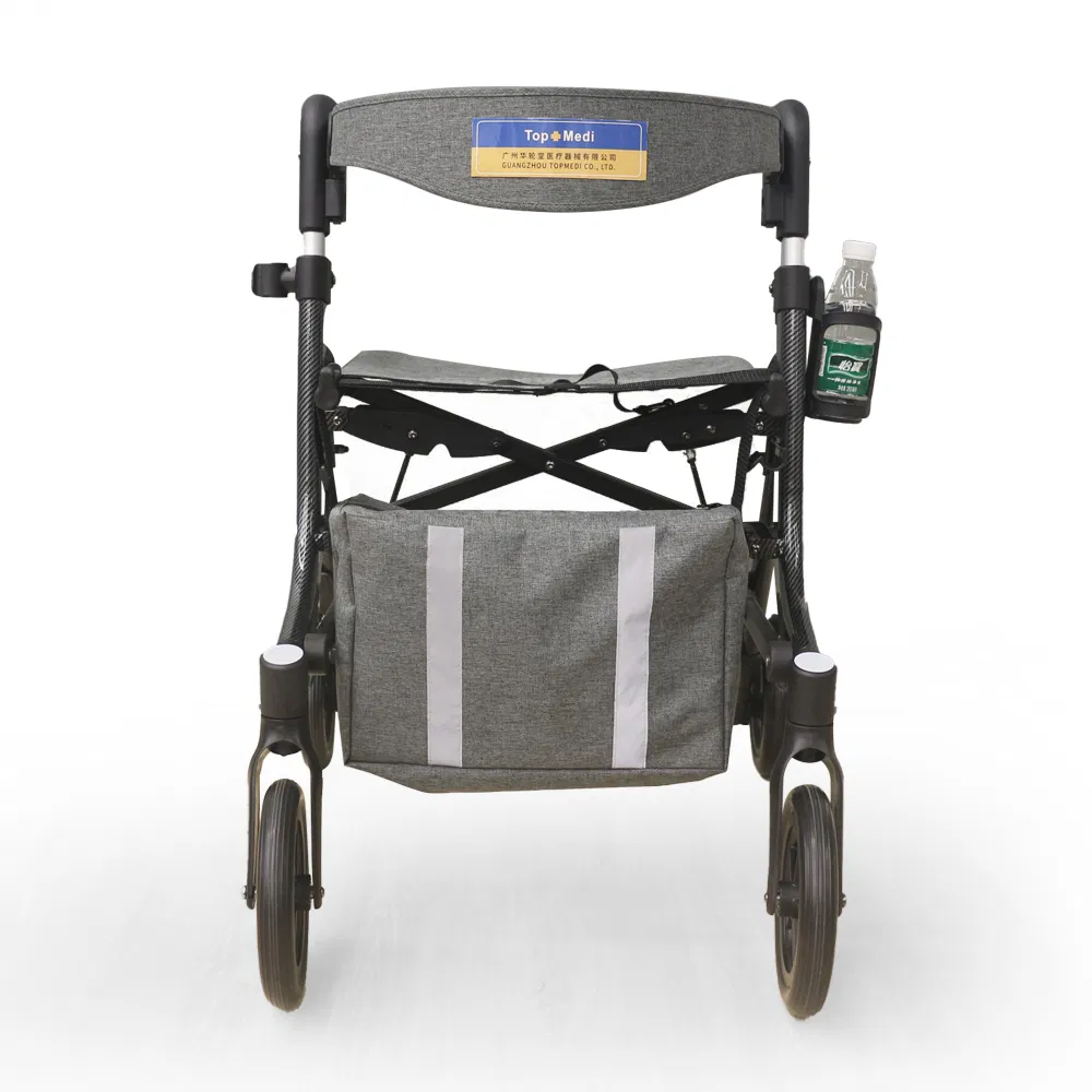 Aluminum Frame Four Wheels Medical Walking Rollator with Seat