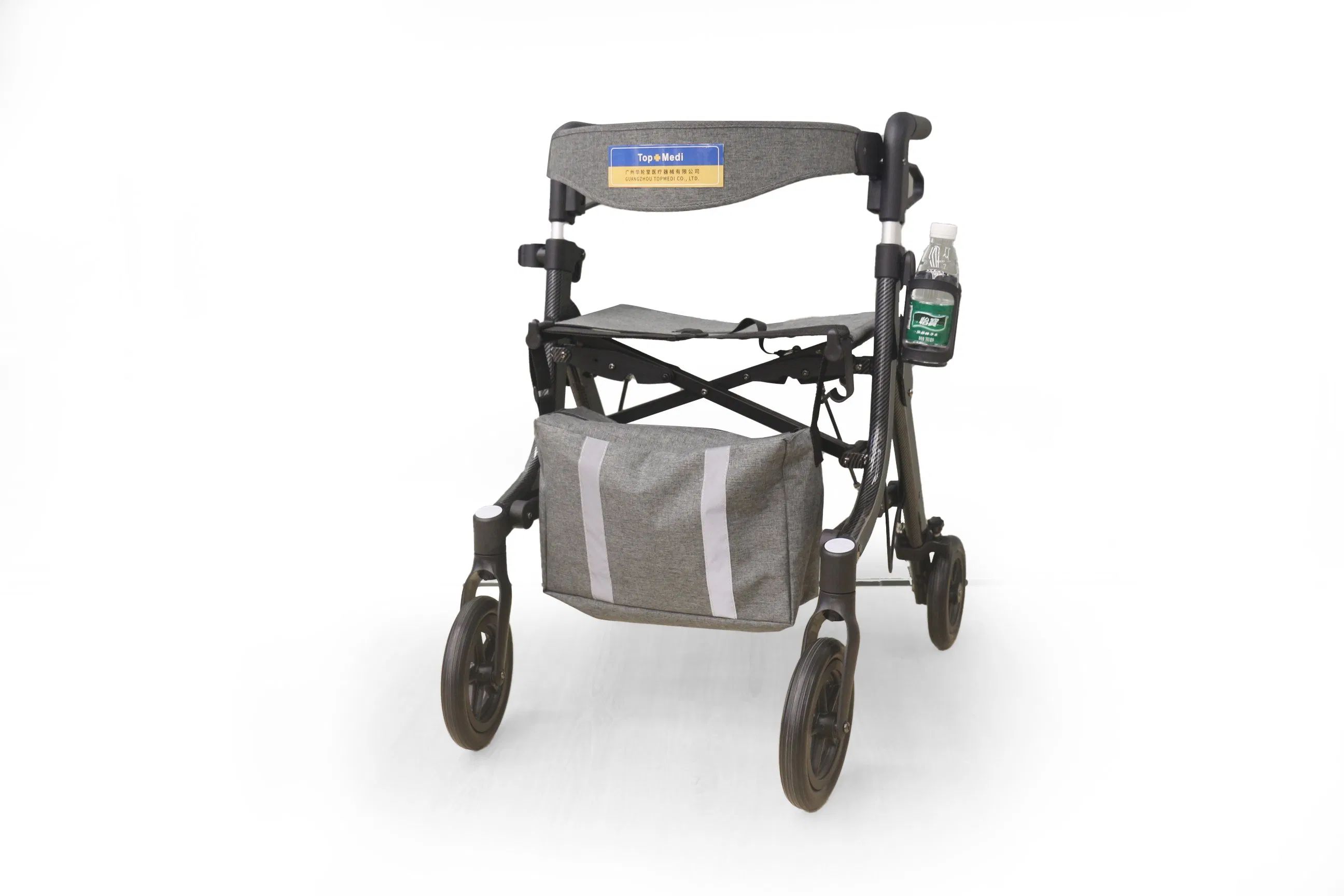 Aluminum Frame Four Wheels Medical Walking Rollator with Seat