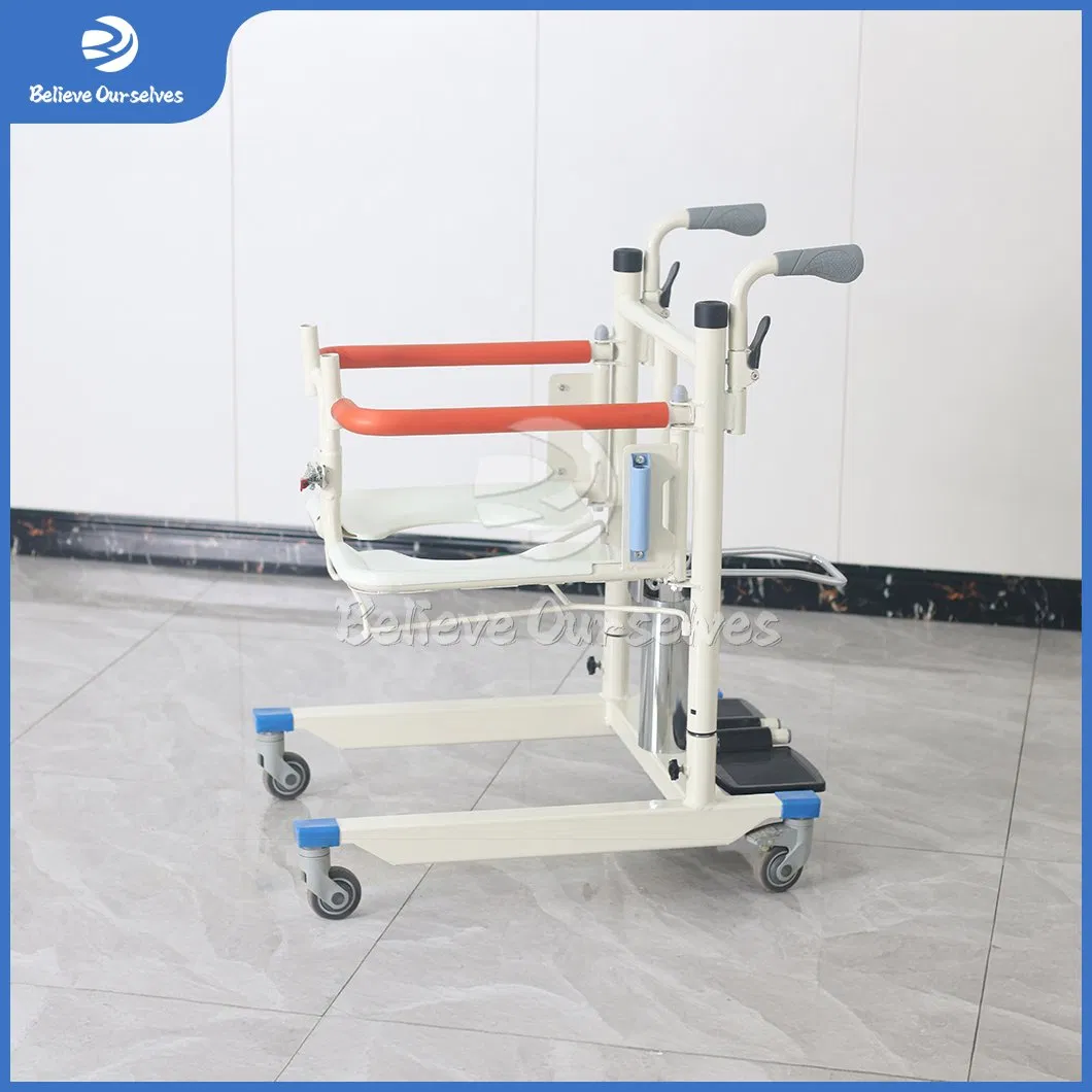 Huaren Home Medical Equipment Suppliers Freedom Transfer Patient Lift China Ywj-02 Configure Emergency Stop Switch Transfer Chair Commode