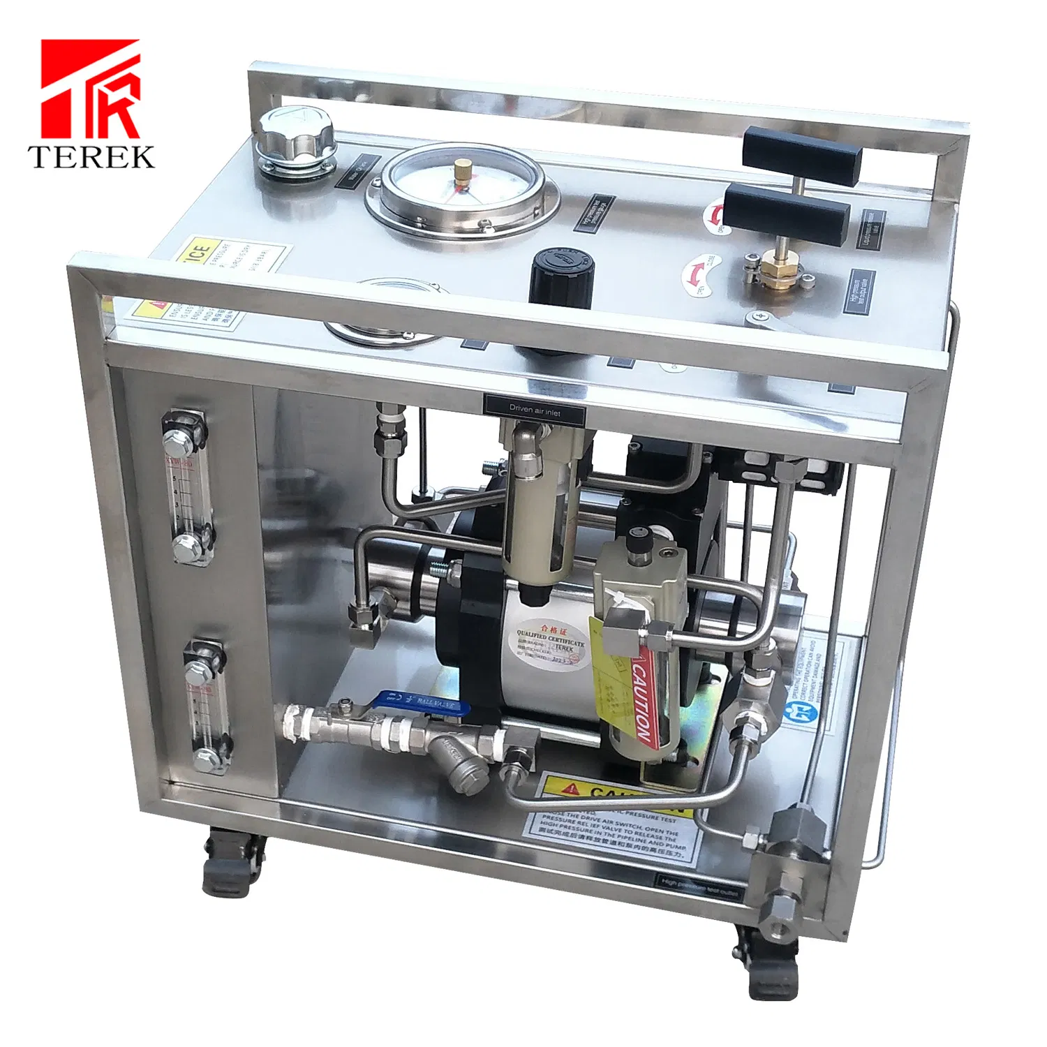 Pneumatic Driven Liquid Transfer Pressure Pump Testing Bench for Leak Test