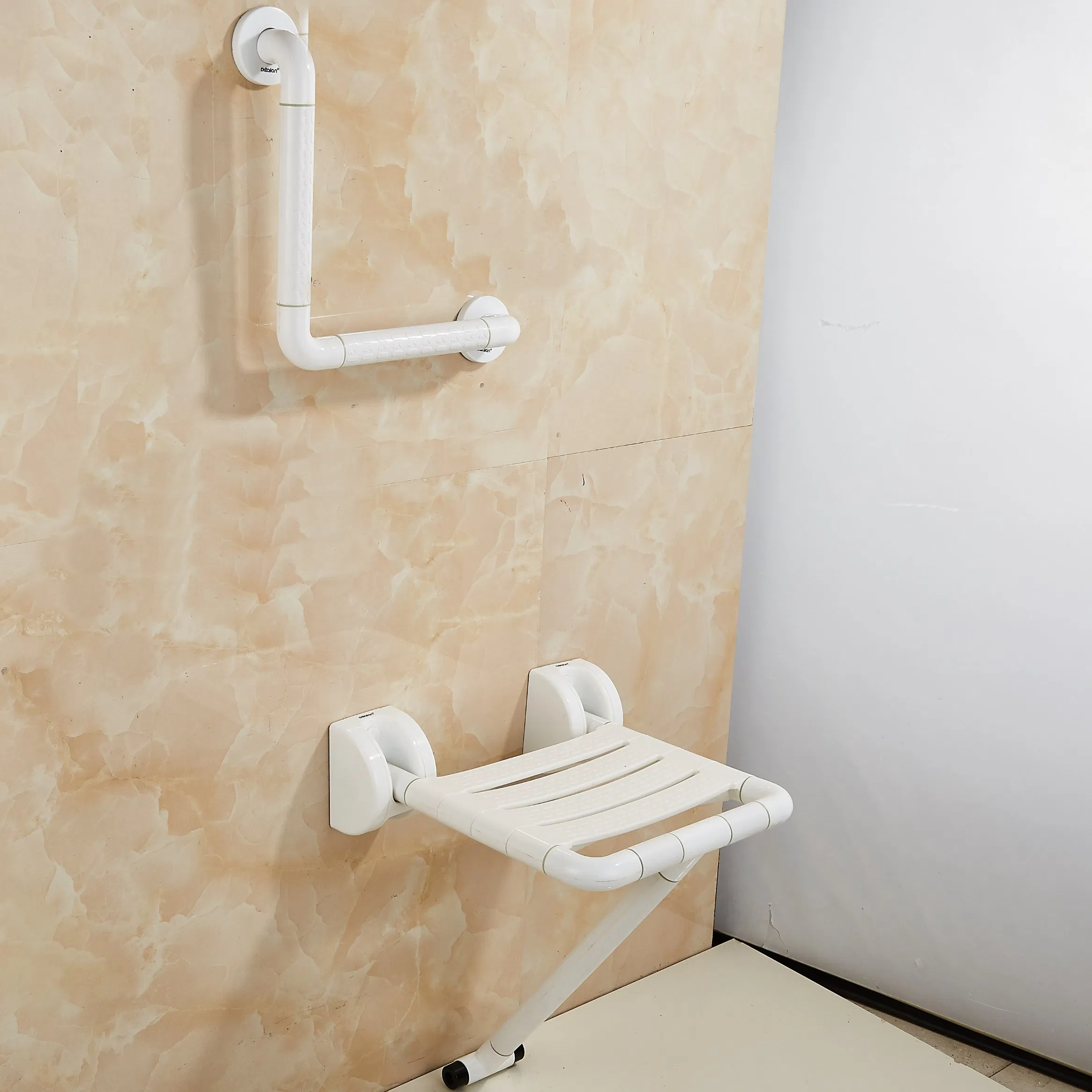 L Type White Stainless Steel Handrail Bathroom Toilet Grab Bar for Disabled