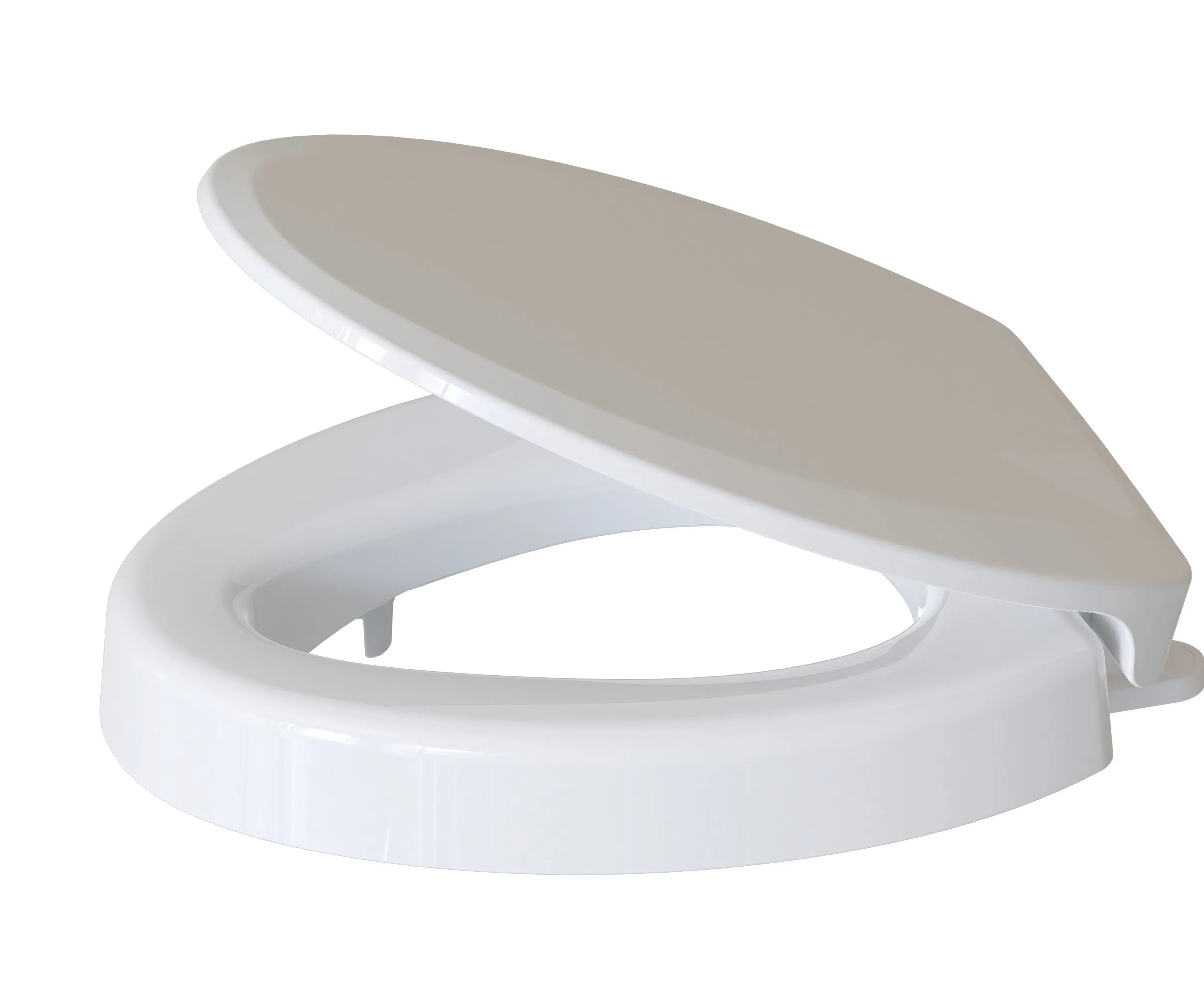 Premium Raised Toilet Seat with High of 7.6cm PP Toilet Cover