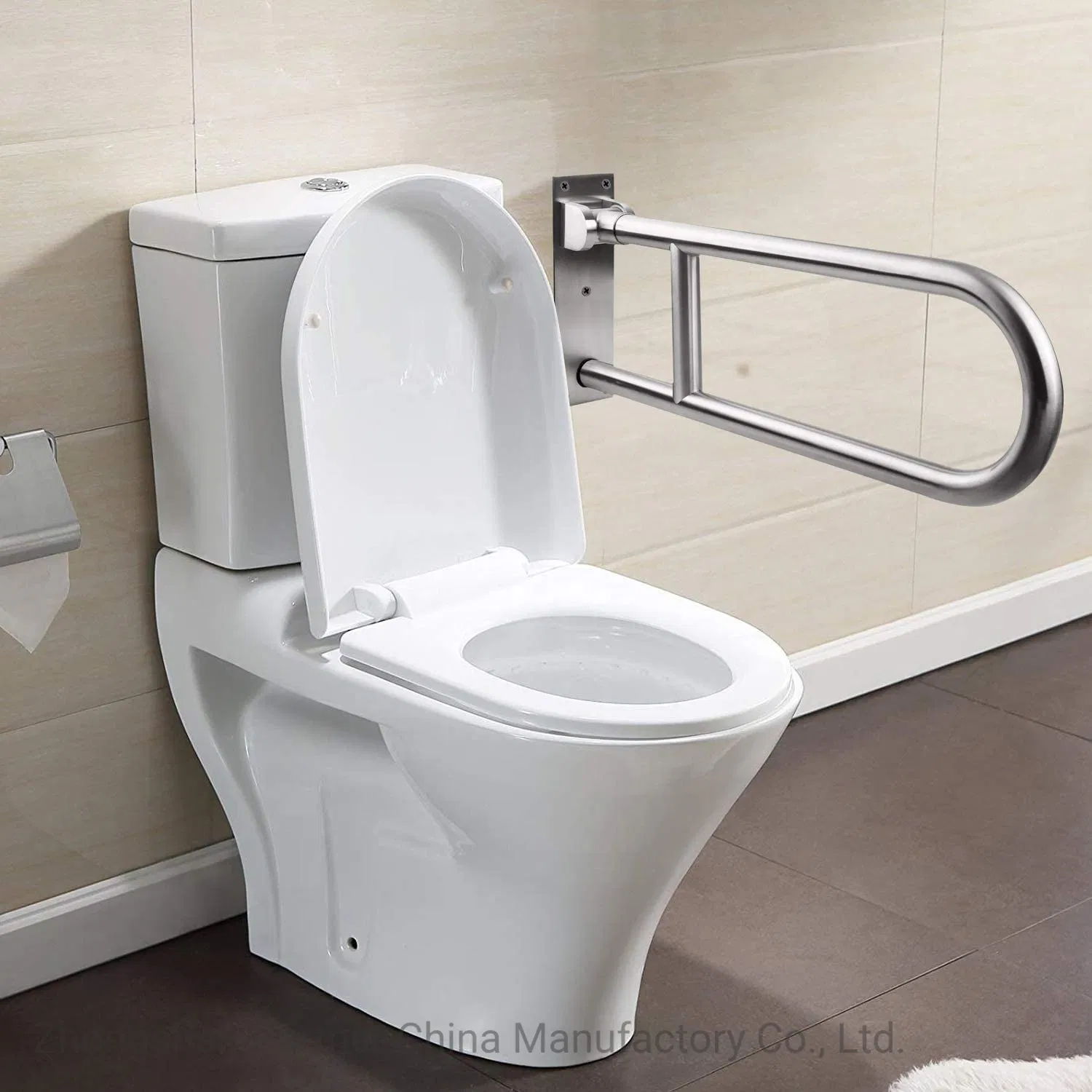Flip up Grab Bars Handicap Toilet Rails for Bathroom