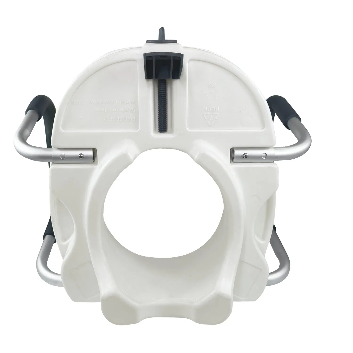 Lightweight Foldable Raised Toilet Seat with Armrests for Travel Medical Use