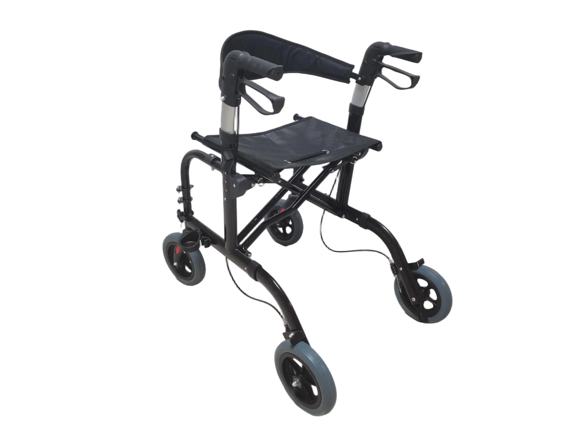 Walker Rollator for Seniors, Foldable Mobility Rollator with Seat and Bag, All Terrain Width Wheel