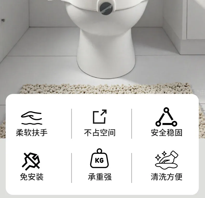 Raised Toilet Seat Detail