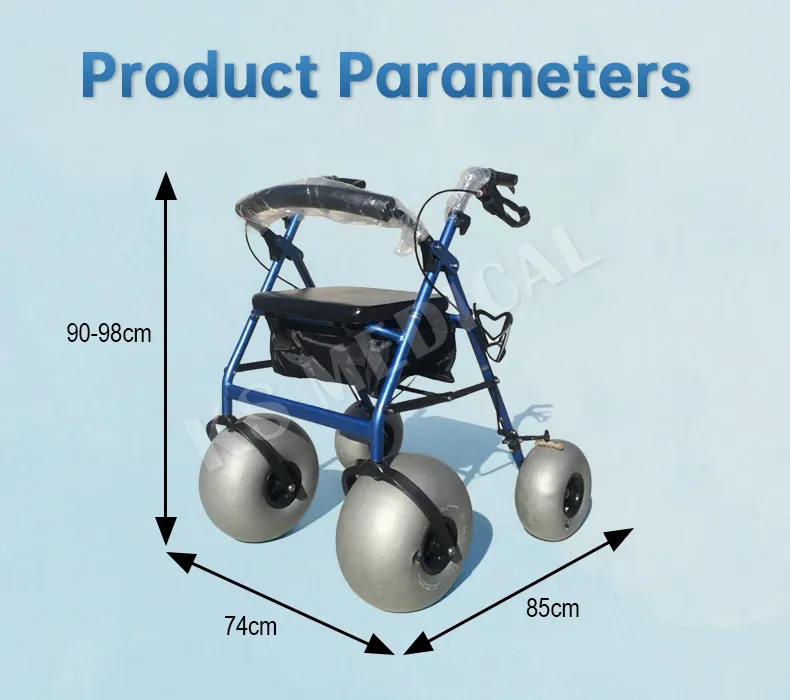 Beach Rollator Front View