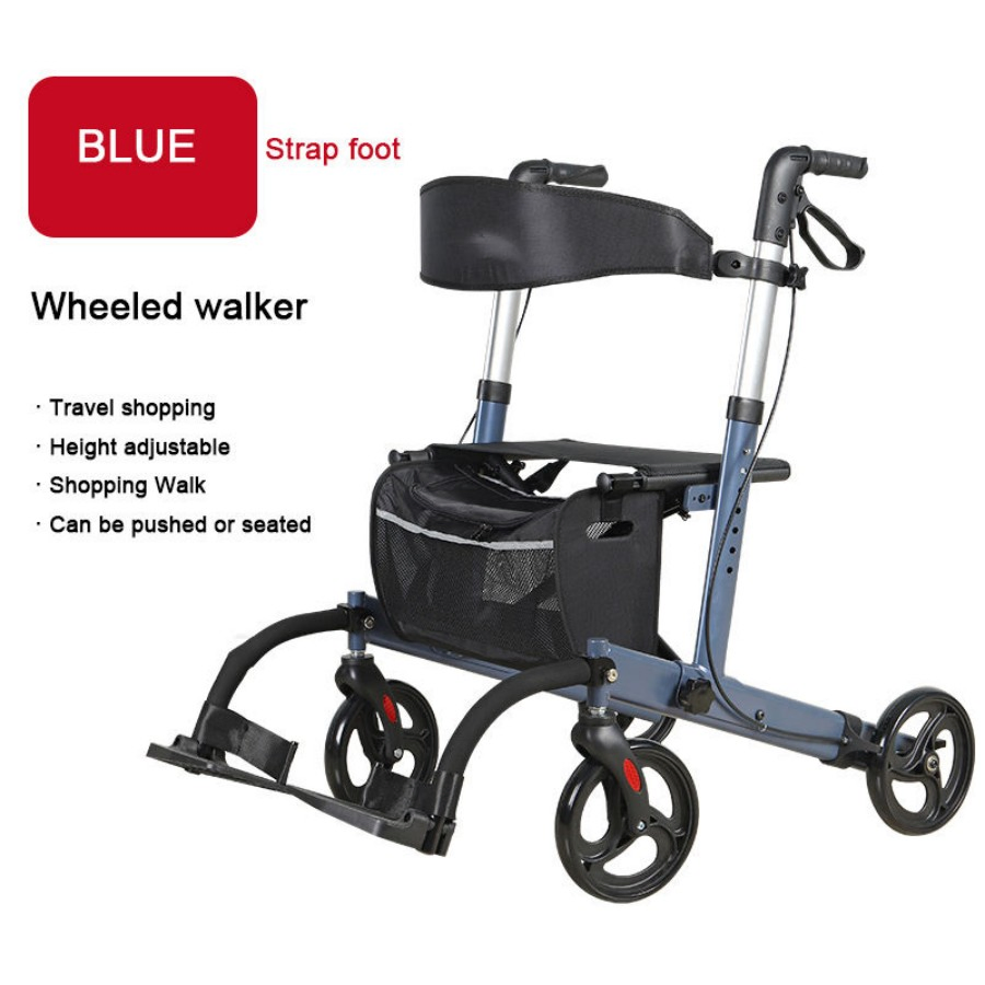 Customized China Portable Rollator Walker with Seat for Elderly Disabled Medical Aid