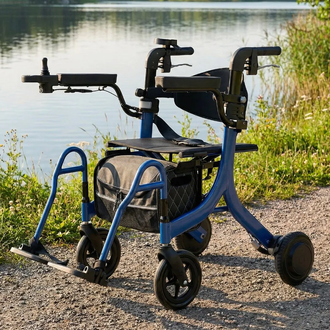 Powered Electric Rollator Walker with Seat for Elderly &amp; Disabled Users