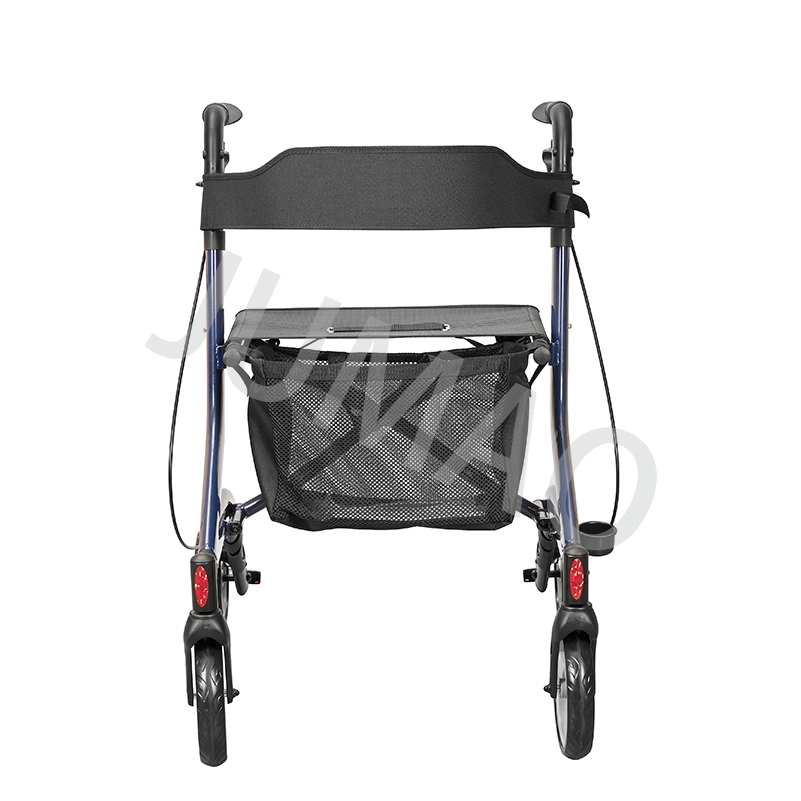Rollator with Seat Aluminum Frame Lightweight Design for Elderly Use