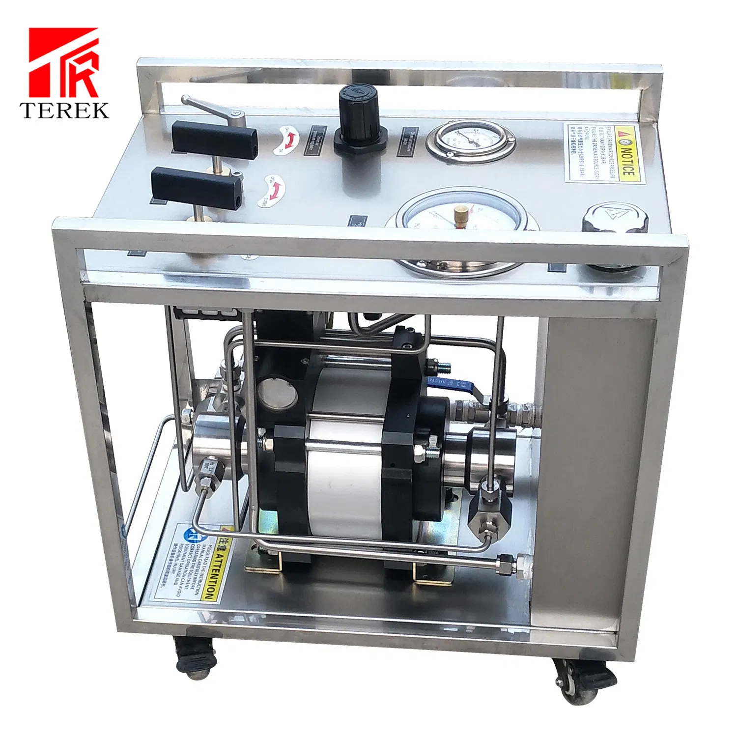 Pneumatic Driven Liquid Transfer Pressure Pump Testing Bench for Leak Test