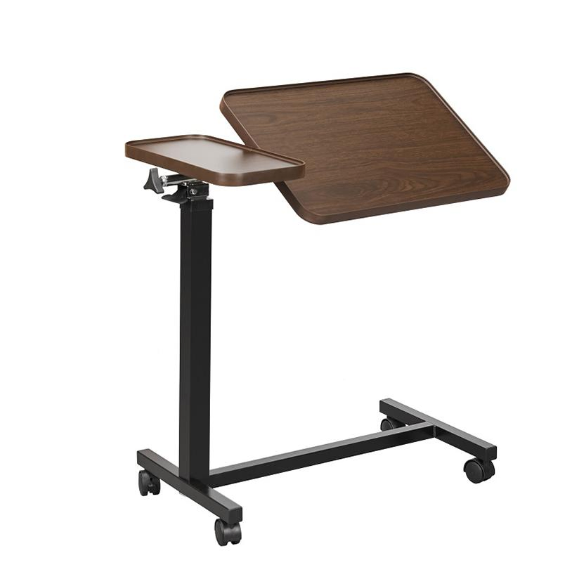 Premium Wooden Top Overbed Table for Hospital Use