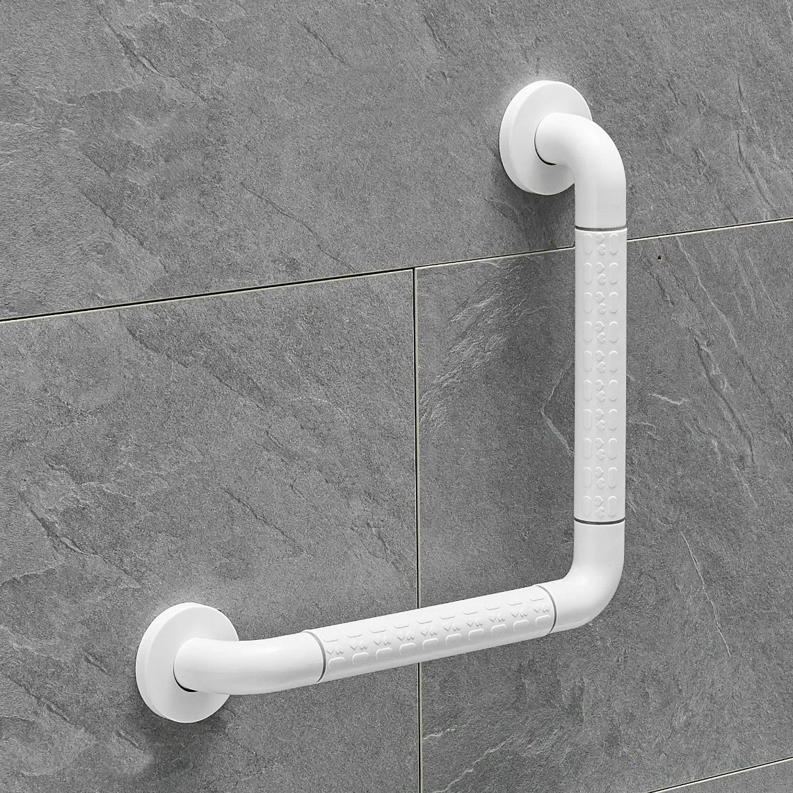 L Type White Stainless Steel Handrail Bathroom Toilet Grab Bar for Disabled