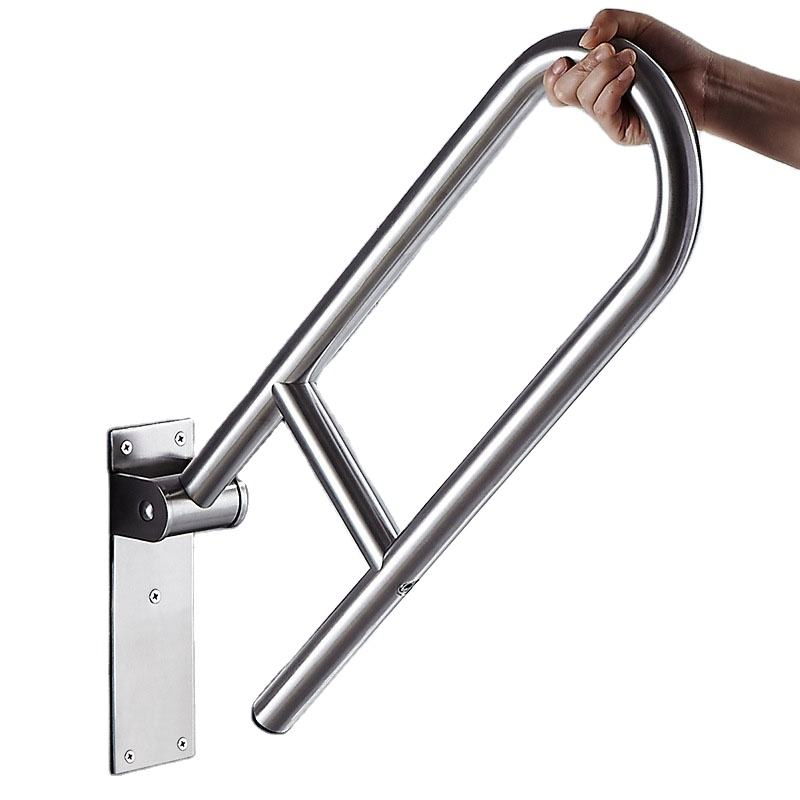 Ada Bathroom Toilet U Shaped Folding Grab Bar for Disabled