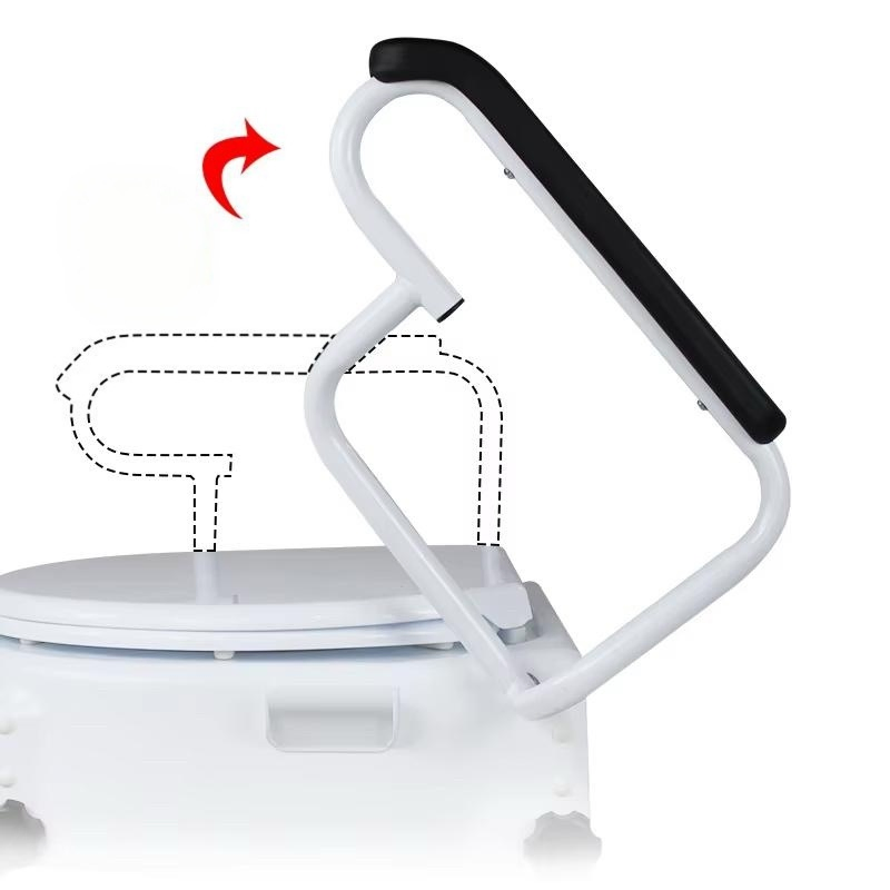 Removable Padded Arms Elevated Disability Seniors Handicap Raised Toilet Seat