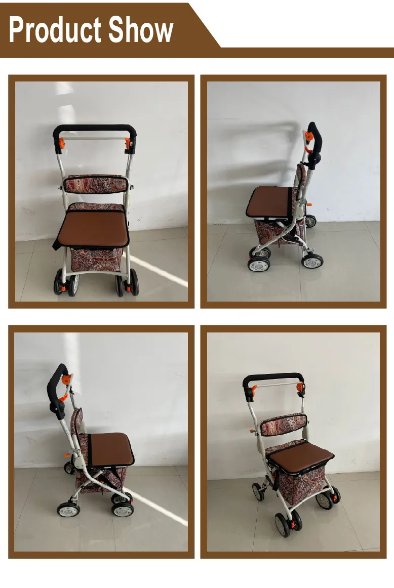 Aluminum walker rollator