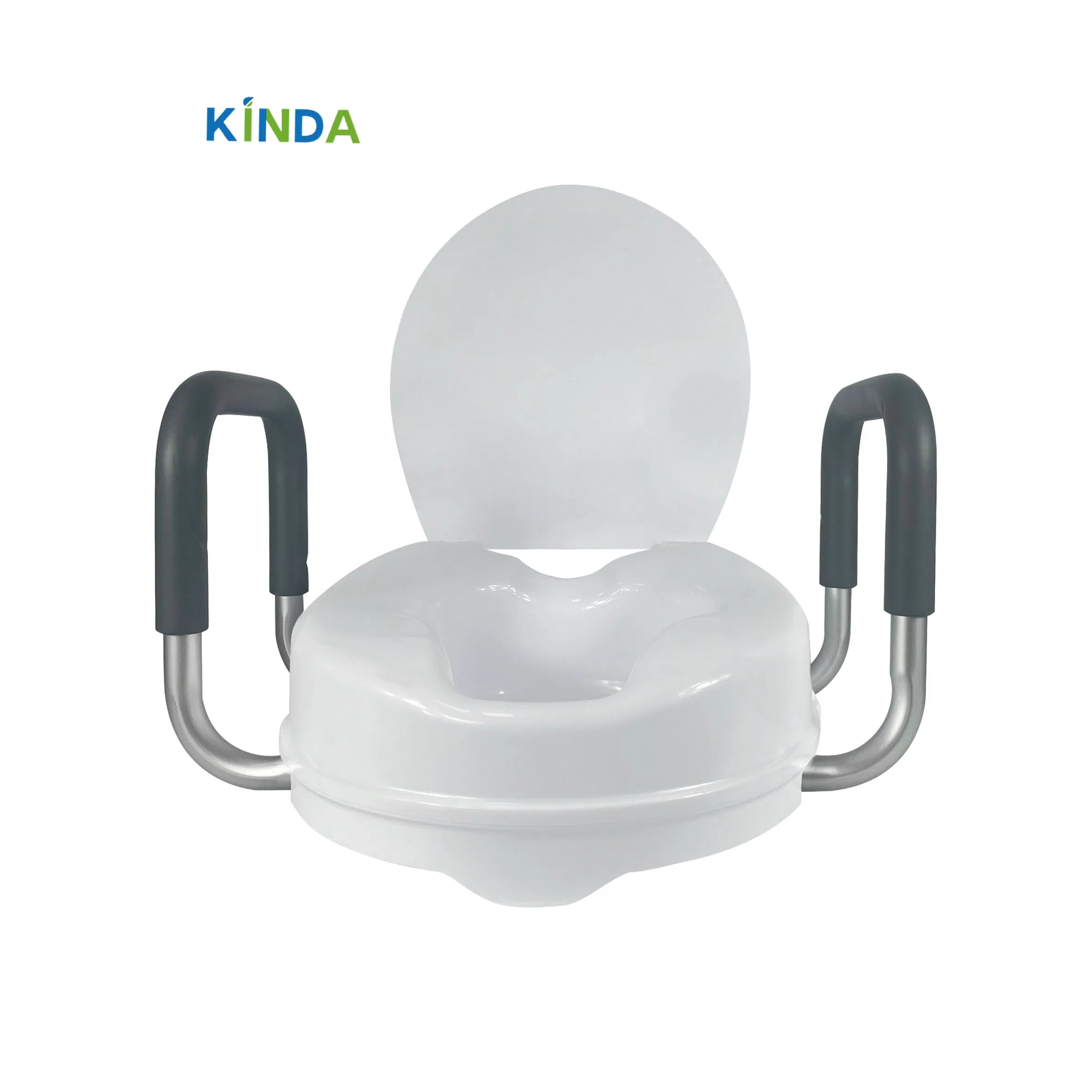 Adjustable Height Plastic Raised Toilet Seat with Handles