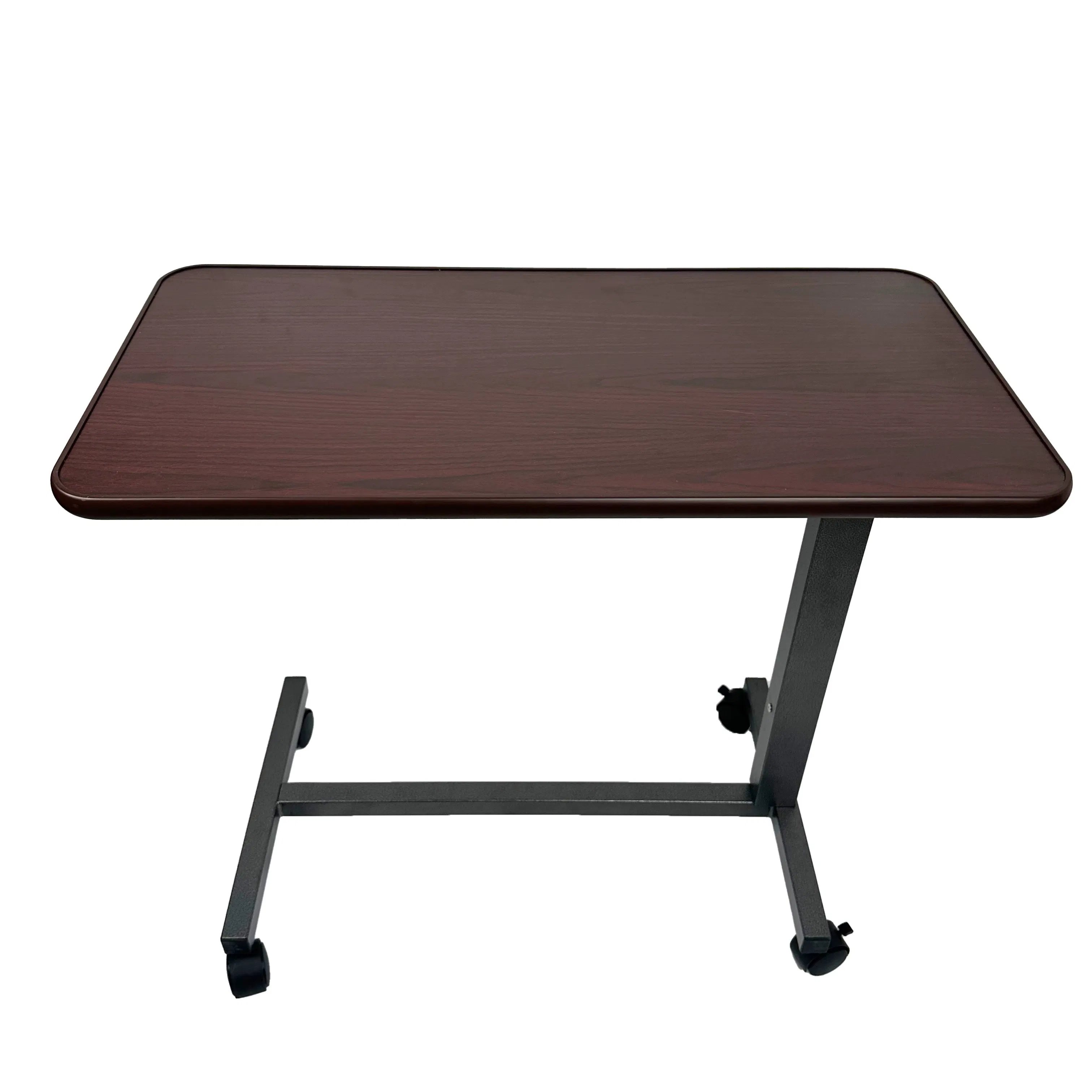 Cheap Folding Hospital Over Bed Table Adjustable Height Movable Overbed Dining Table