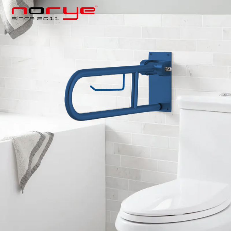 Bathroom U Shape Folding Disabled Toilet Armrest Grab Bar for Elder Safety Stainless Steel Grab Rails
