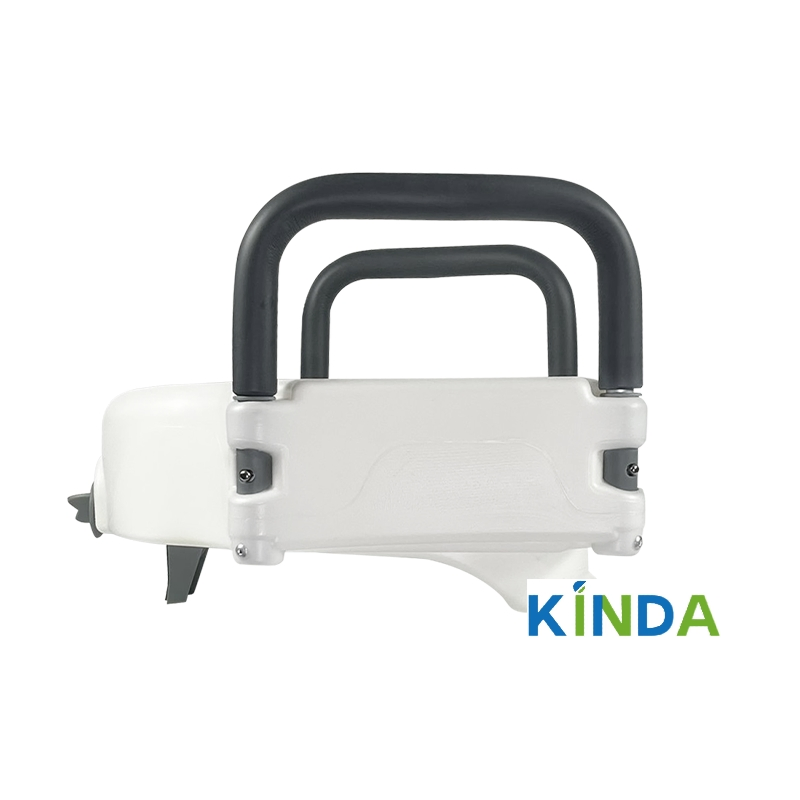Raised Toilet Seat with Step Stool Dual Mobility Support System