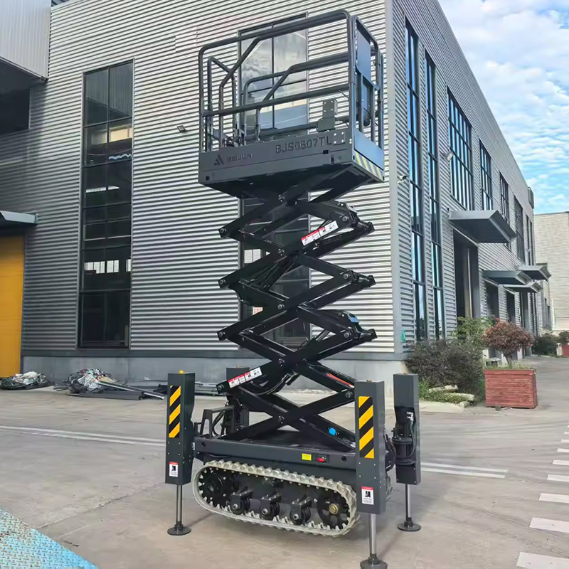 New Mobile Manual Home Lifting Platform Mini Crawler Hydraulic 200kg Lift Electric Stair Scissor Lift