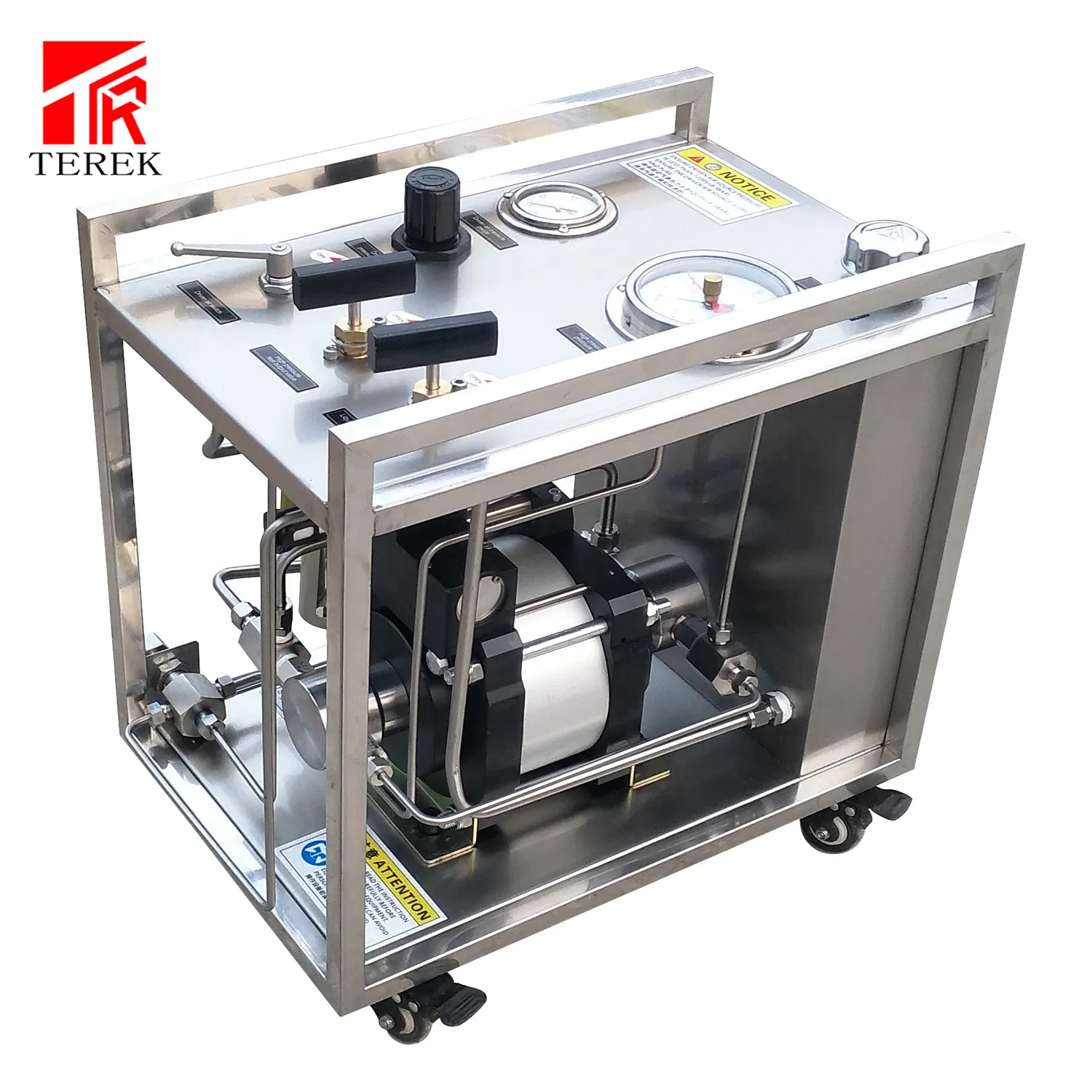 Pneumatic Driven Liquid Transfer Pressure Pump Testing Bench for Leak Test