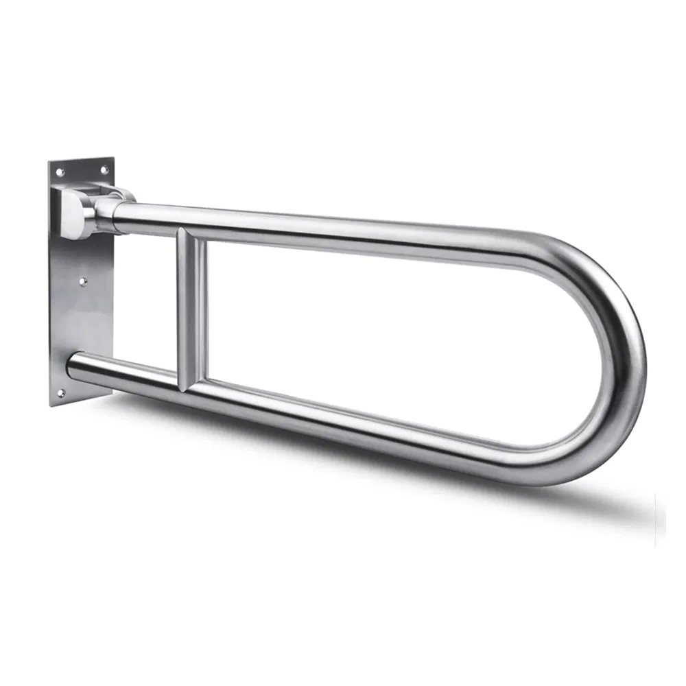 Flip up Grab Bars Handicap Toilet Rails for Bathroom