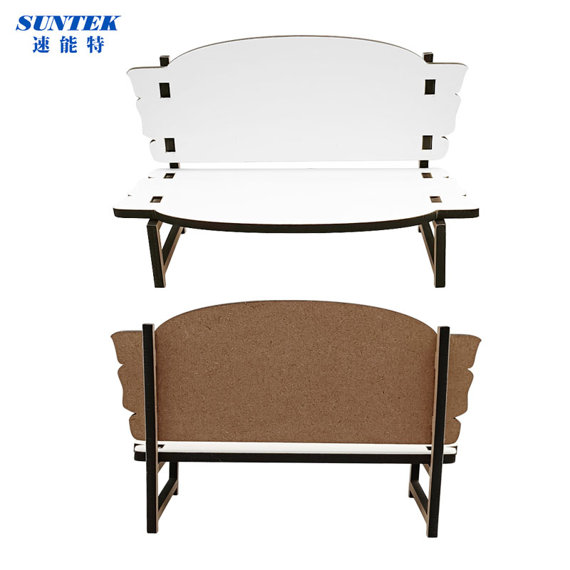 Customized Heat Transfer White Sublimation MDF Hardboard Memorial Bench