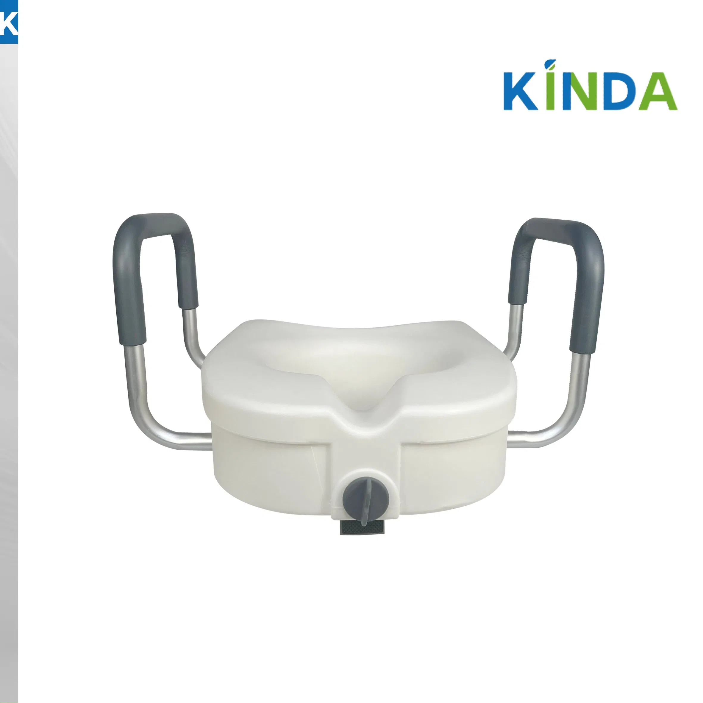 Premium Lightweight Raised Toilet Seat with Customizable Armrests Medical Use