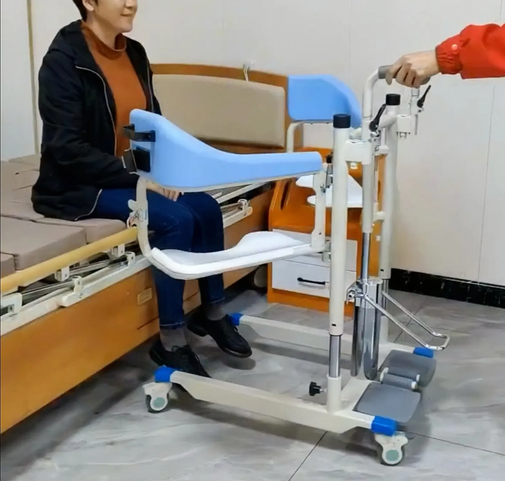 75X55X96cm Custom Sling Patient Adjustable Leg Spread (600-900mm) Ceiling Lift