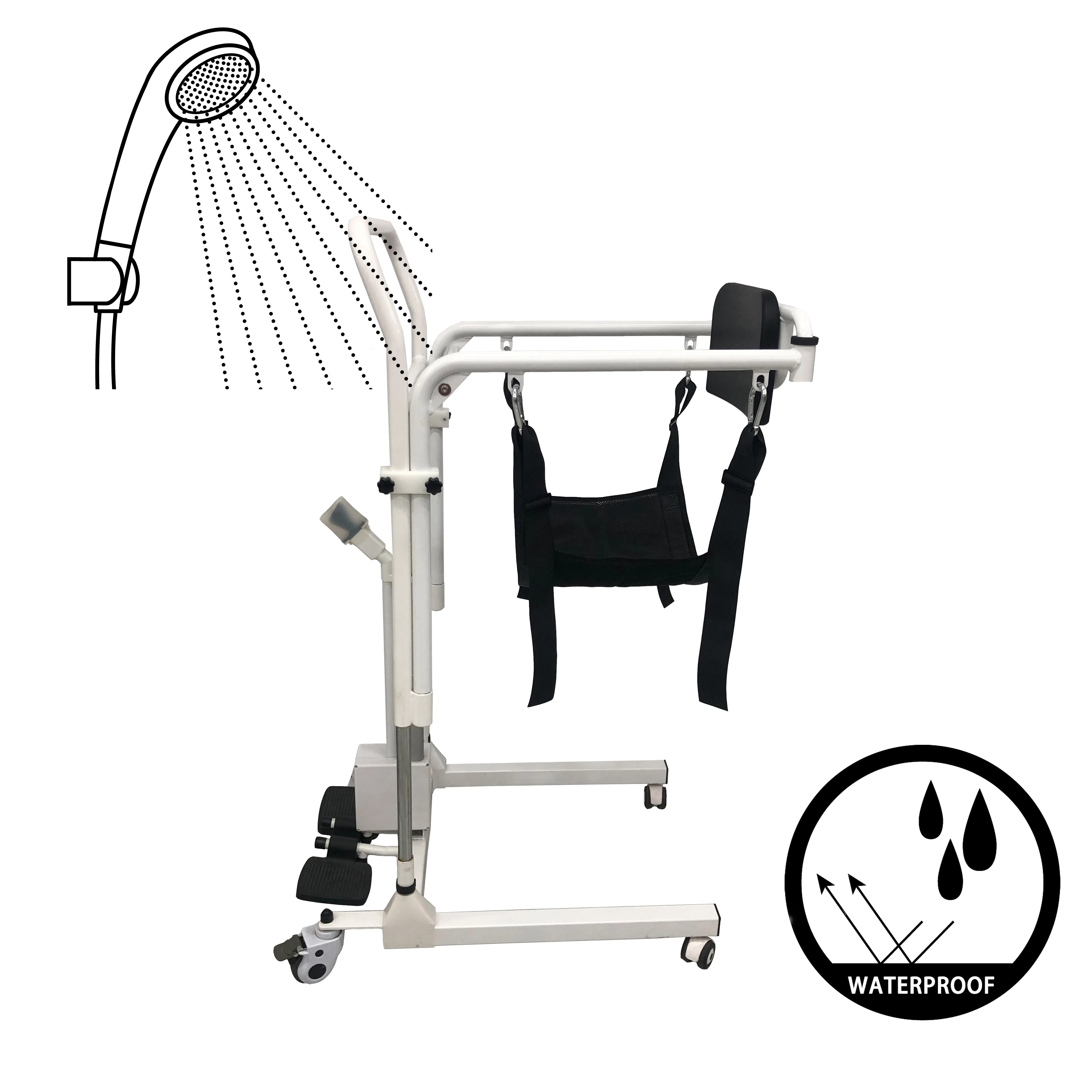 Electric Patient Lift for Elderly Care with Transfer Chair Sling