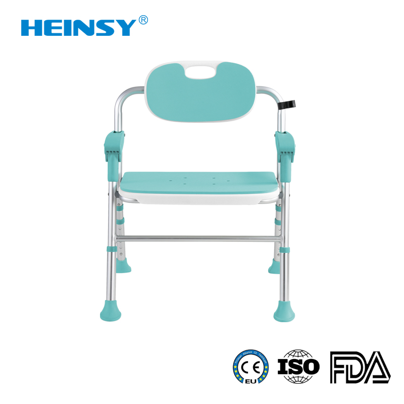 Hes-6401 Adjustable Lightweight Aluminum Alloy Promotion Tub Transfer Bench for Bathtub, Height Adjustable Shower Bench with Backrest, Shower Seat Shower Chair