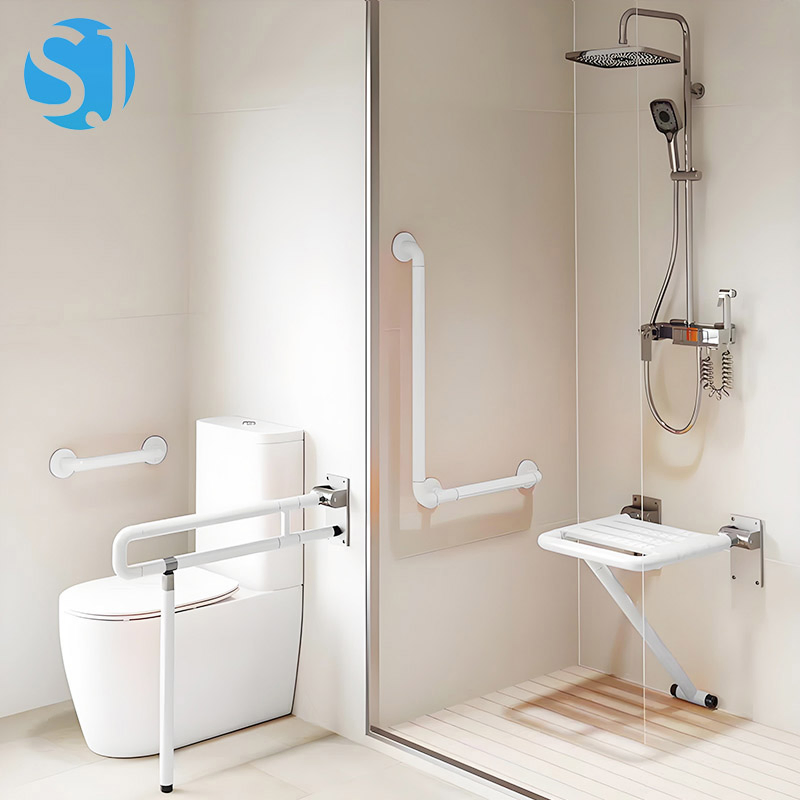 Bathroom Safety Nylon Grab Rail Wall Mounted Toilet Handrail Non-Slip Support Bar