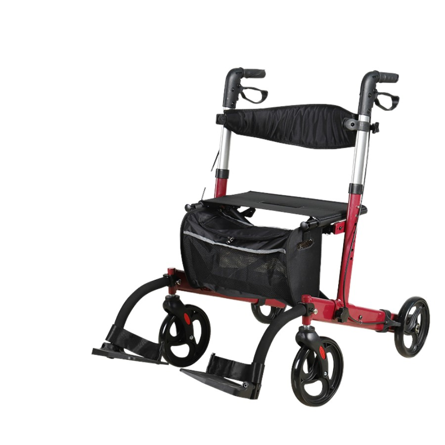 Customized China Portable Rollator Walker with Seat for Elderly Disabled Medical Aid