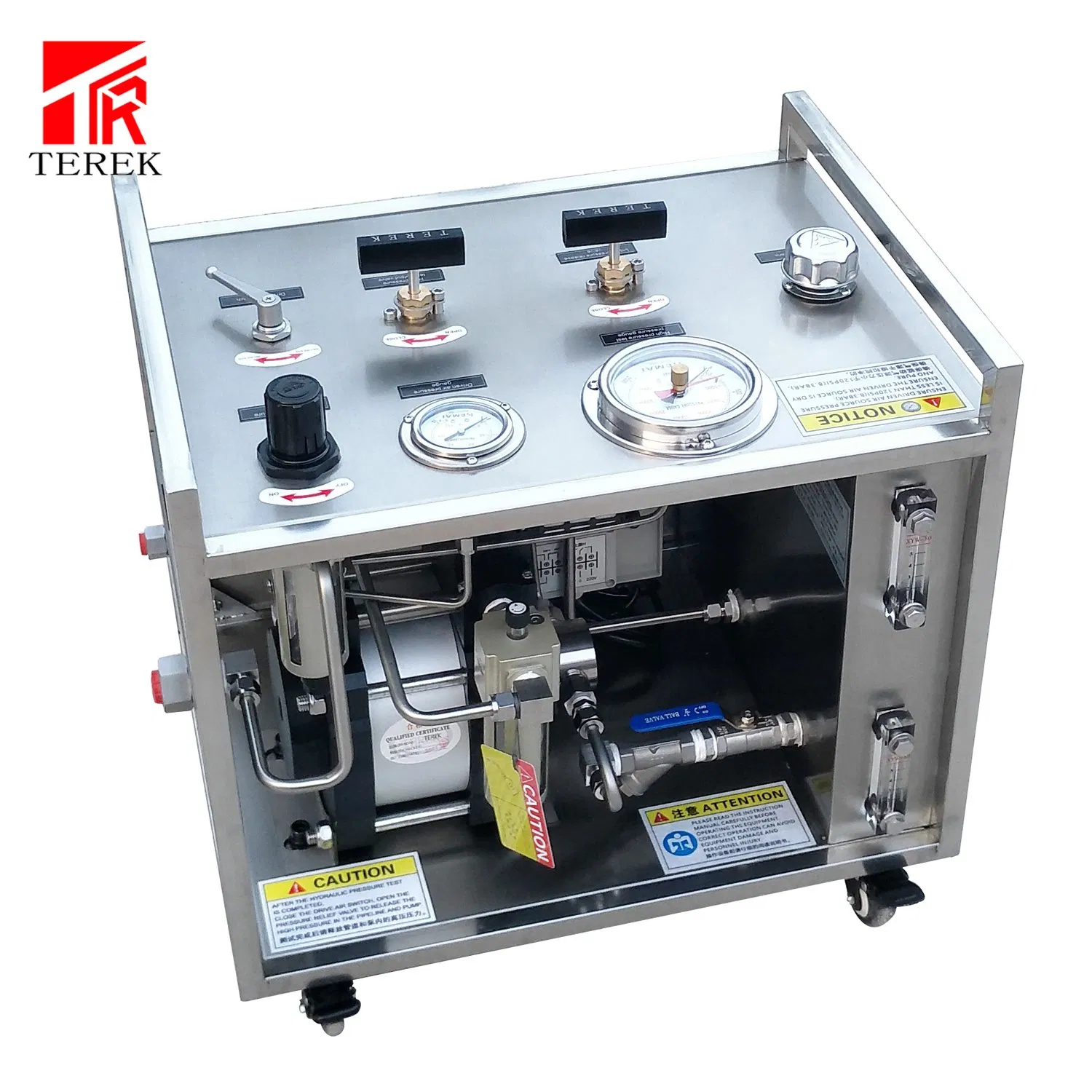 Pneumatic Liquid Control Pressure Relief Valve Test Bench with Round Chart Recorder
