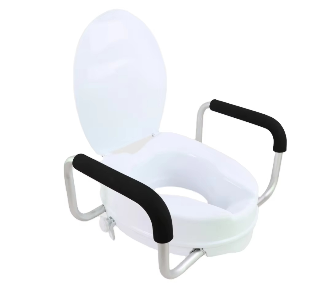 Removable Padded Arms Elevated Disability Seniors Handicap Raised Toilet Seat