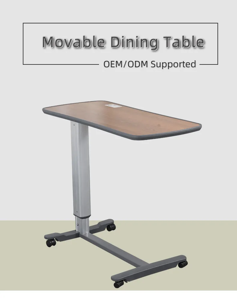 Hospital Furniture Overbed Table Bedside Equipment for Patient Disabled