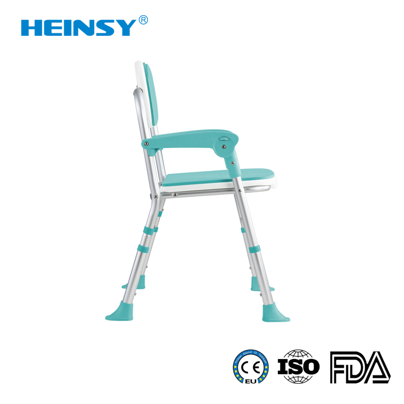 Hes-6401 Adjustable Lightweight Aluminum Alloy Promotion Tub Transfer Bench for Bathtub, Height Adjustable Shower Bench with Backrest, Shower Seat Shower Chair