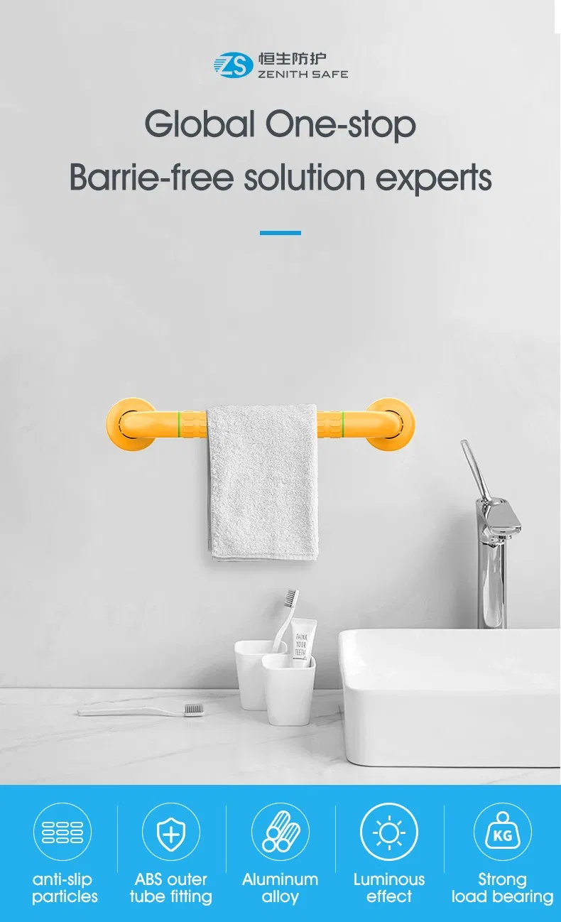 Sturdy Rust Proof Wall Mounted Handrail for Bathroom Shower Safety and Support Grab Bars