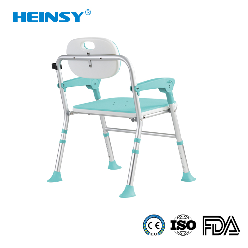 Hes-6401 Adjustable Lightweight Aluminum Alloy Promotion Tub Transfer Bench for Bathtub, Height Adjustable Shower Bench with Backrest, Shower Seat Shower Chair