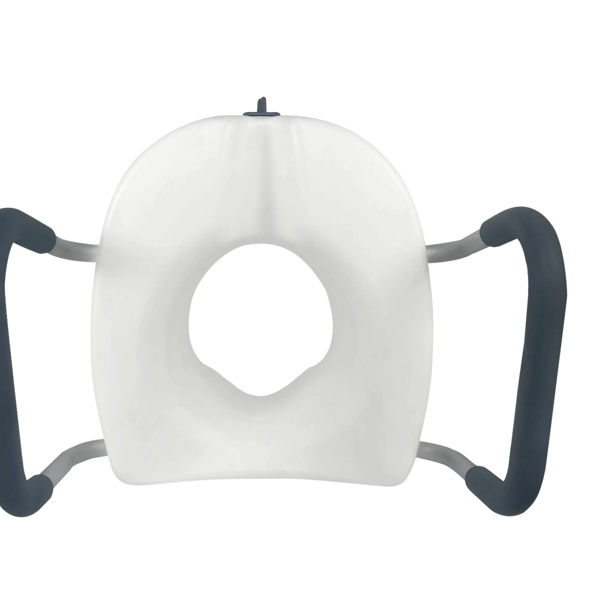 Lightweight Foldable Raised Toilet Seat with Armrests for Travel Medical Use