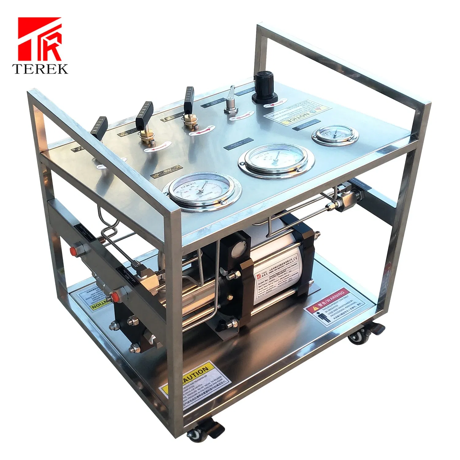 Terek Gas Transfer Pump Adjustable Output Pressure Gas Pressurization System Leak Testing Bench