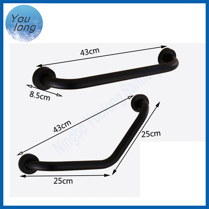 Bathroom Elderly Shower Grab Bars Rails Stainless Steel Bathtub Black Grab Bar
