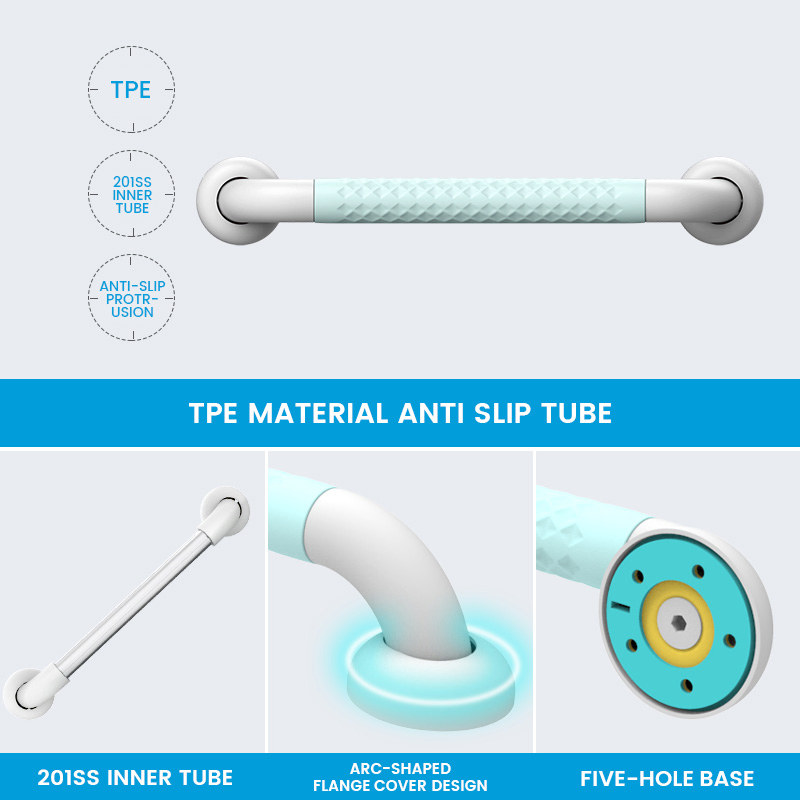 ABS Toilet Accessories Non Slip Bathroom Shower Grab Bar for Elderly