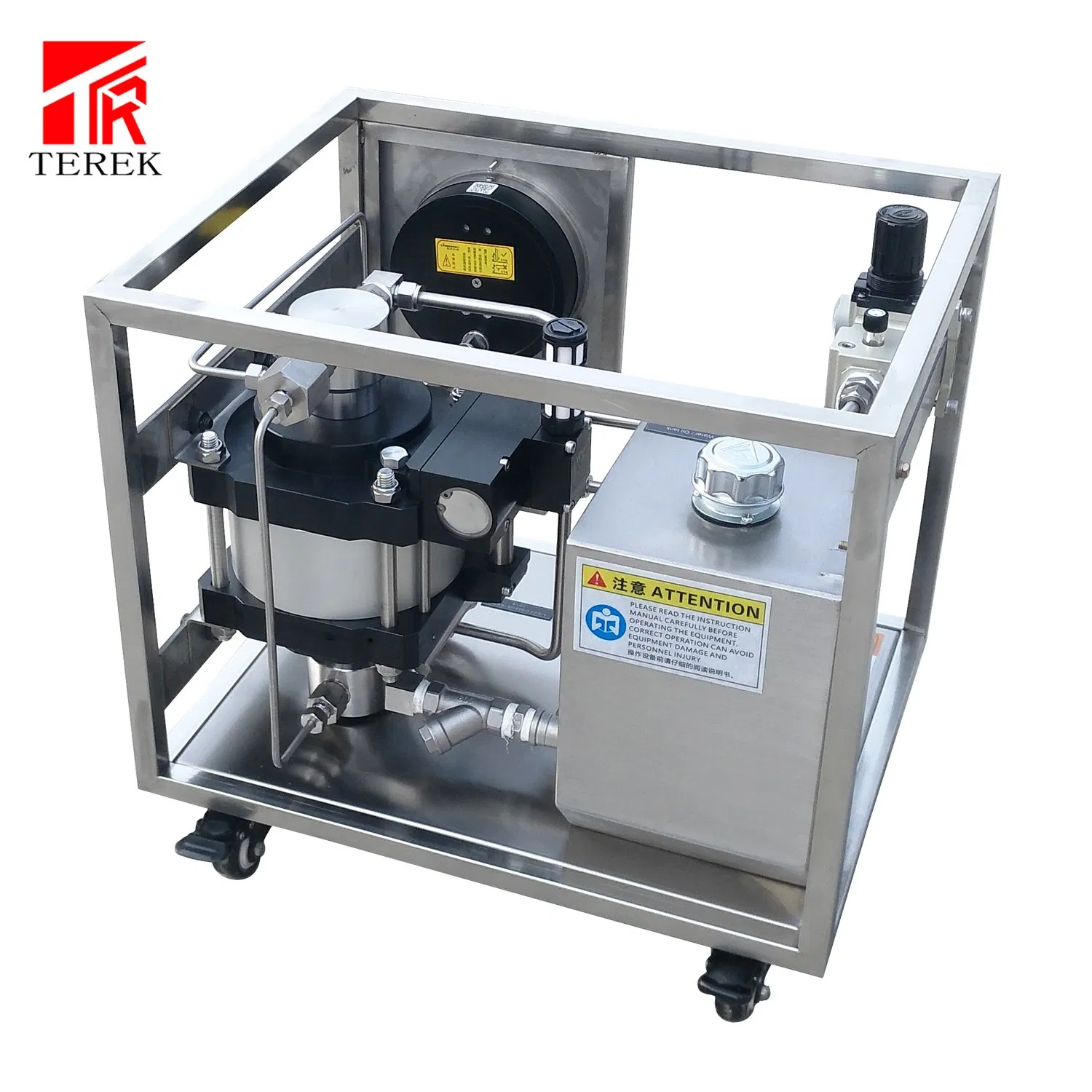 Terek Pneumatic Drive Liquid Transfer Pressure Pump Test Bench for Explosion Tear Testing