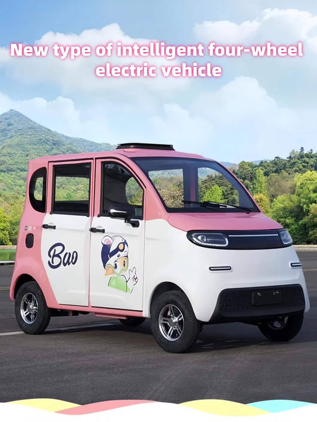 Scooter de movilidad de baja velocidad de alto rendimiento - Vista frontal