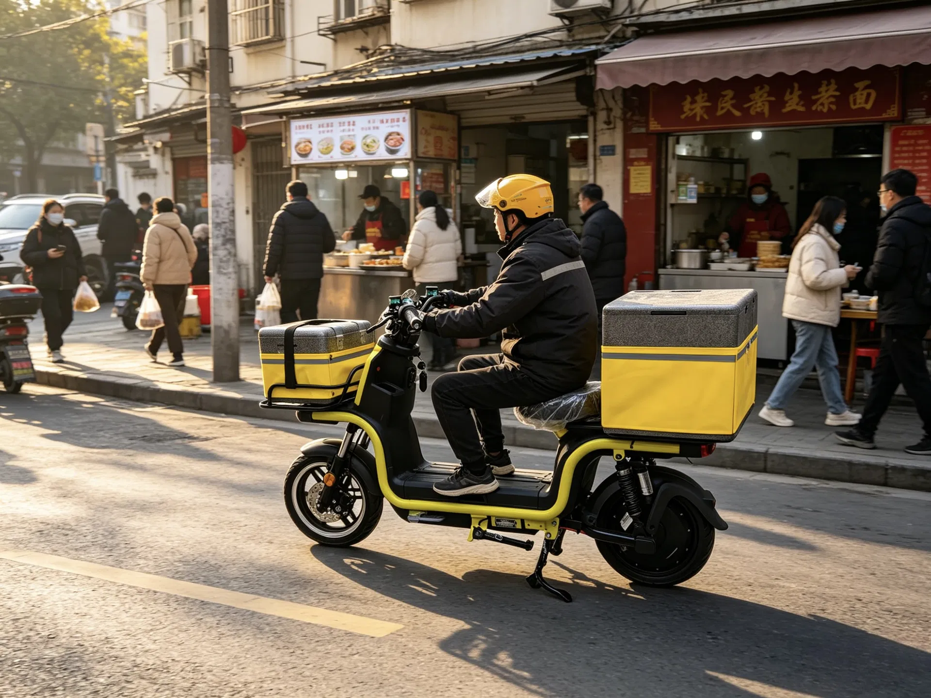 Scooter Eléctrico para Commuters 5000W, Doble Asiento, Rack Reforzado, Alta Capacidad de Carga Gestión de Flota Scooter Eléctrico