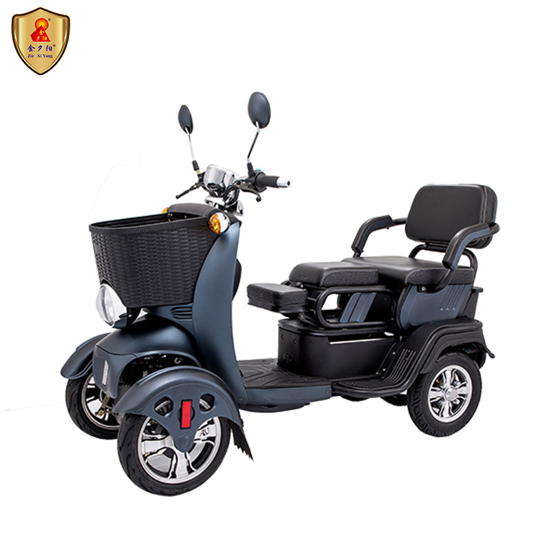 48V 500W Velocidad Baja Segura 4 Scooter Eléctrico para Ancianos con Ruedas Vehículo de Movilidad para Parque al Aire Libre