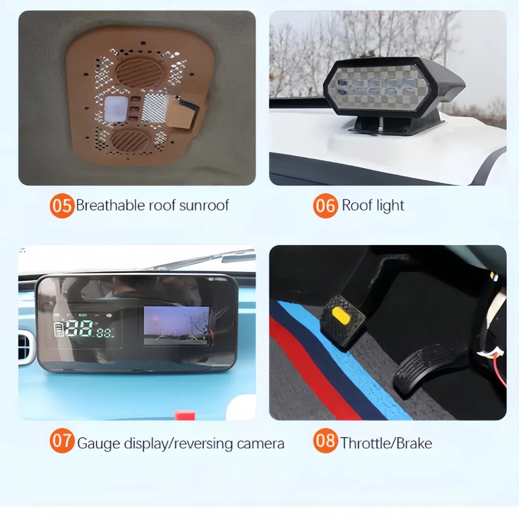 Vehículo Eléctrico Mini de Baja Velocidad 4 Ruedas Conducción Camioneta Pequeña Movilidad Doméstica con Cubo Volcador
