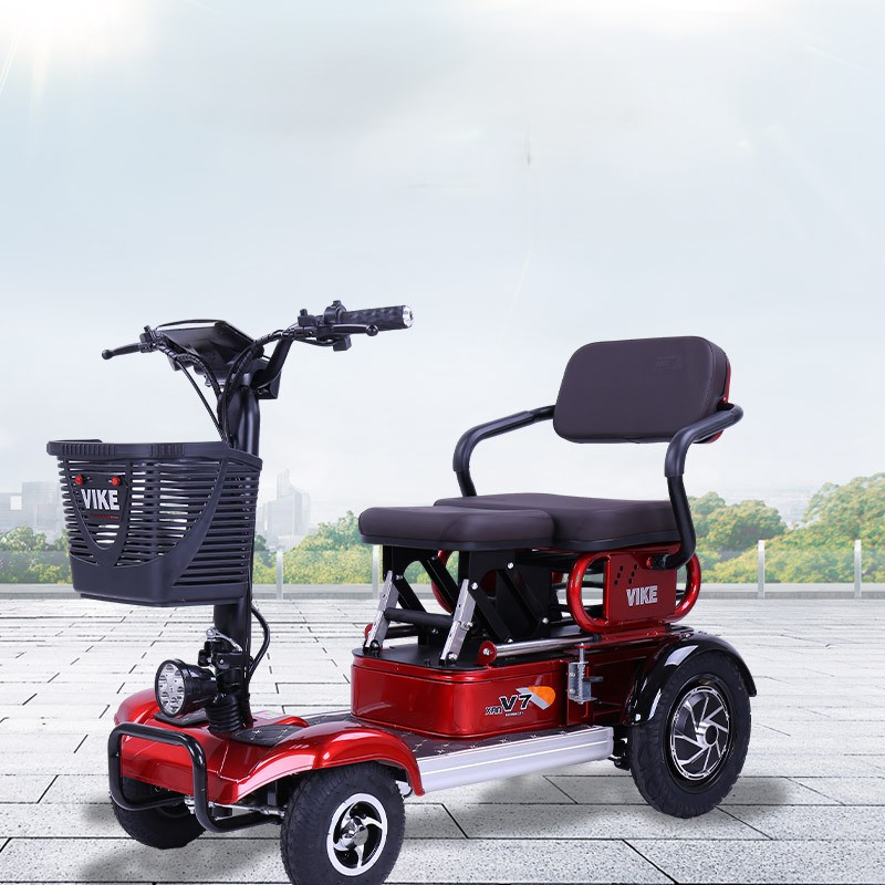 Scooter Eléctrico de Cuatro Ruedas Vehículo de Movilidad para Ancianos de Cuatro Ruedas